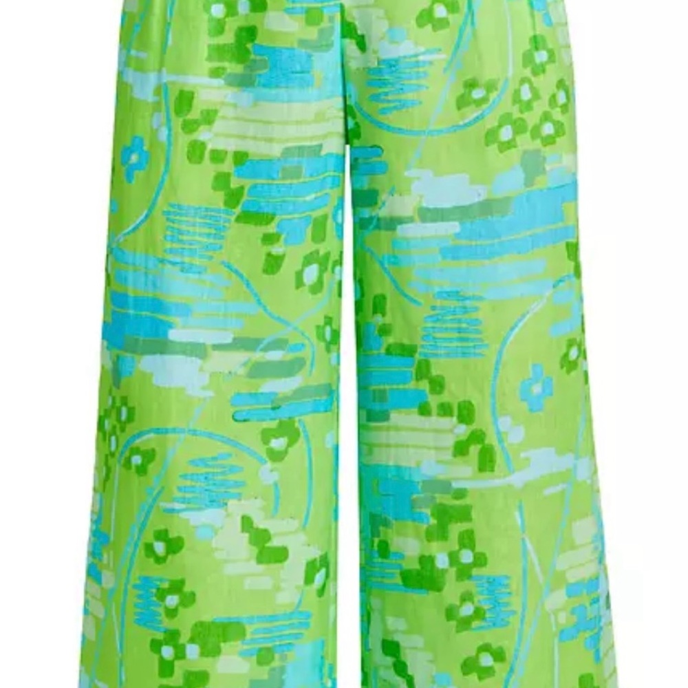 RHODE Campbell Linen Pants in Electric Eden 0